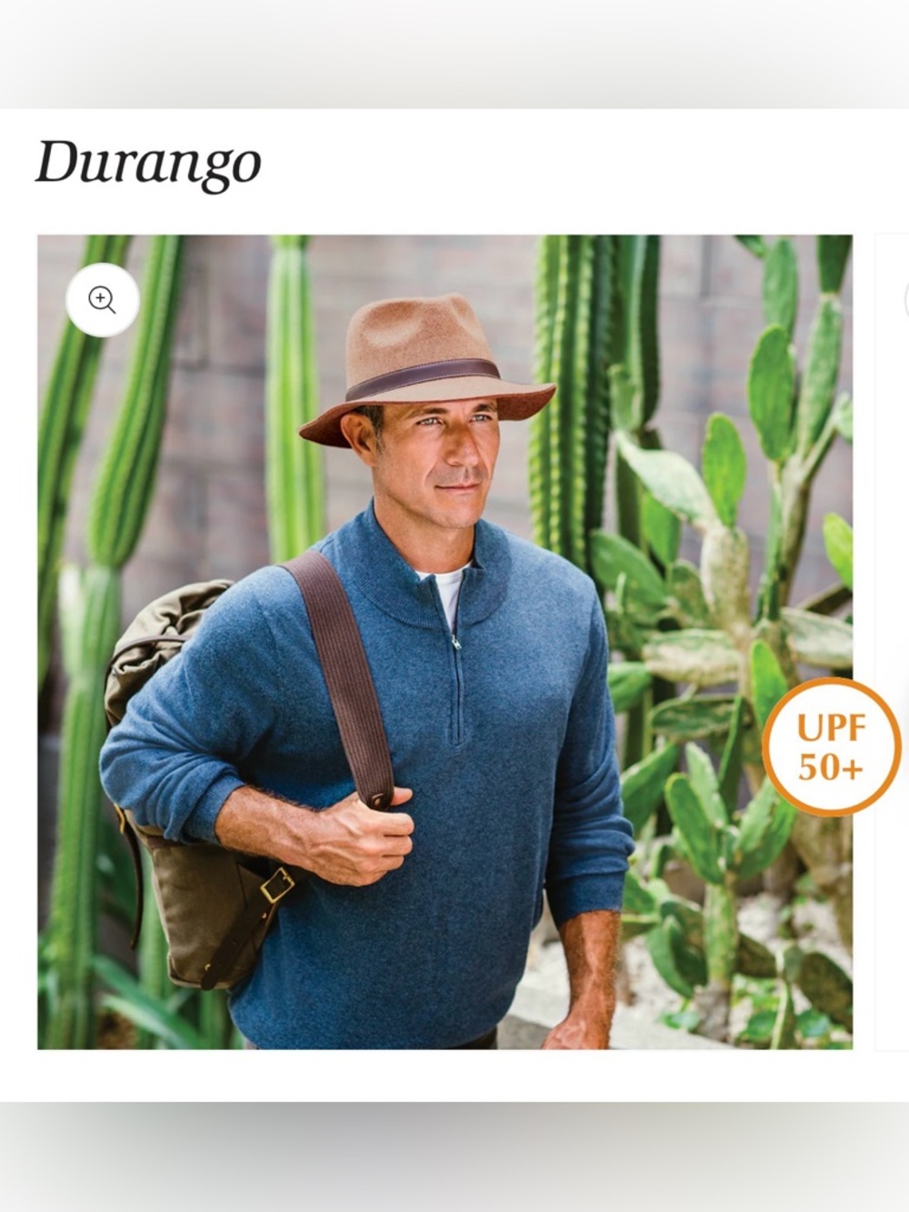 Wallaroo Men’s Chestnut Wool Felt Durango hat with Dark Brown Band